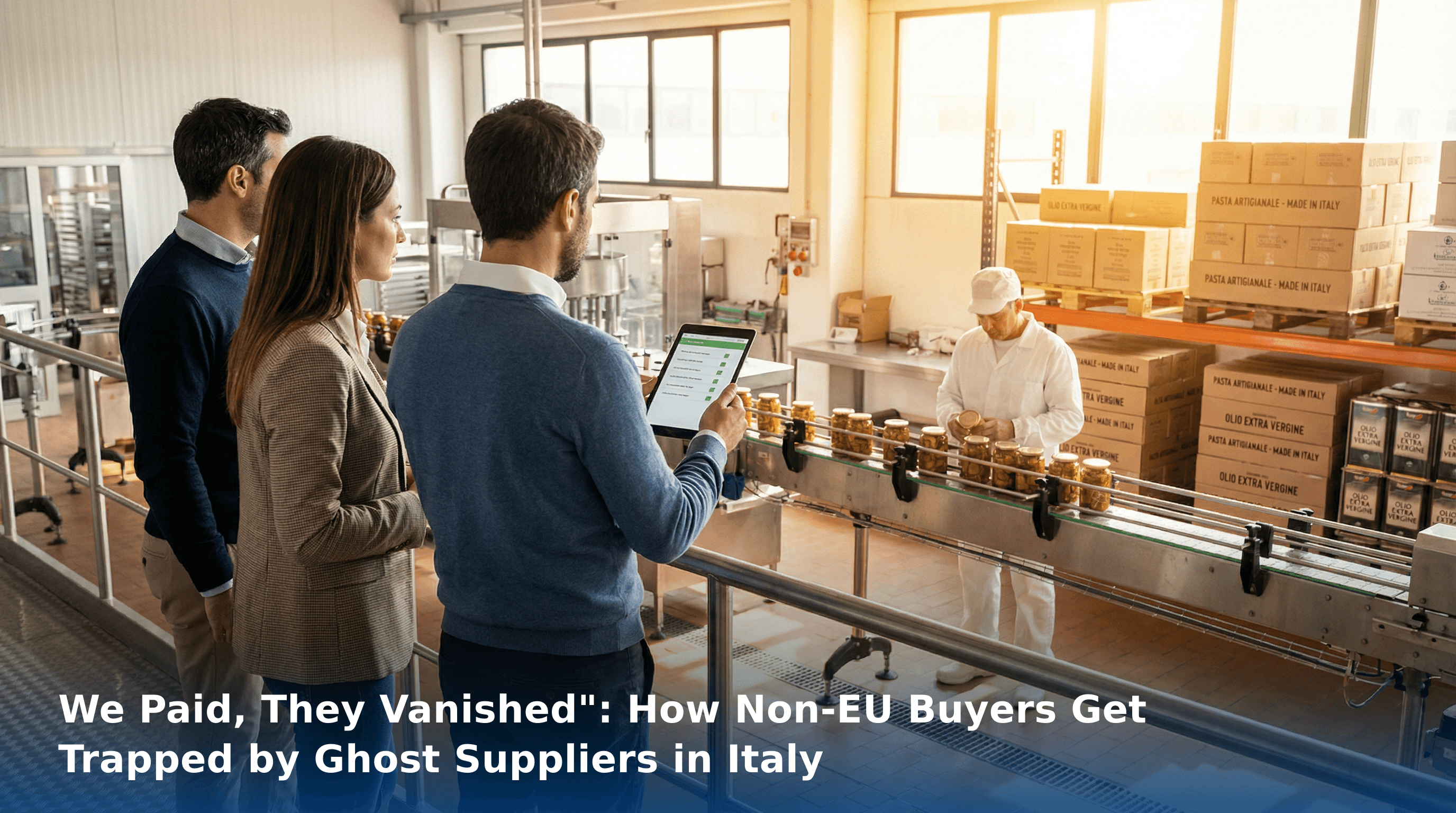 Non-EU buyers face fraud from "Made in Italy" ghost suppliers.
