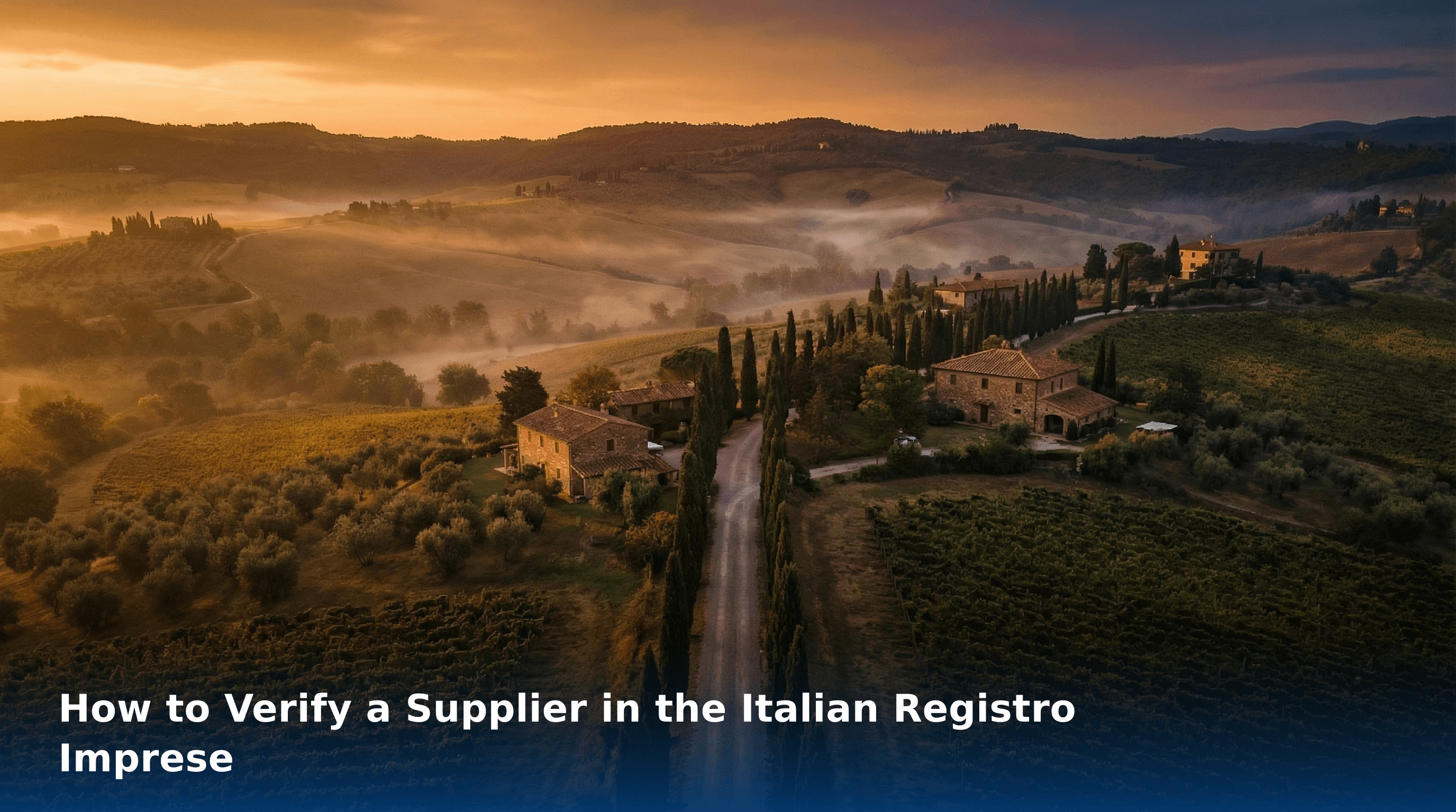 How to Verify a Supplier in the Italian Registro Imprese