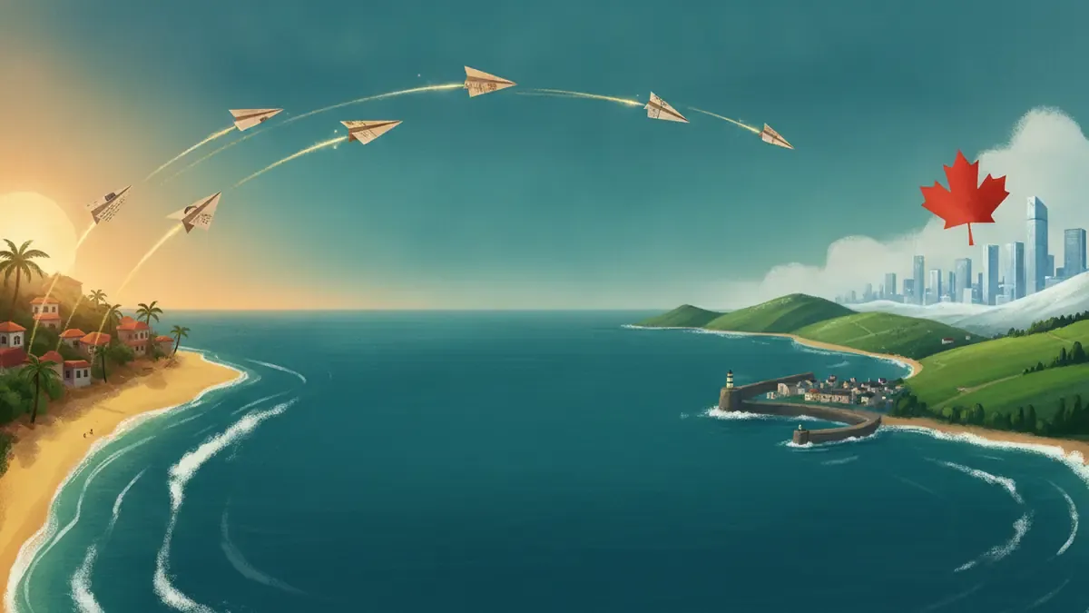 Seis aviones de papel cruzan el océano desde Latinoamérica hacia Irlanda y Canadá: historias reales de estudiantes